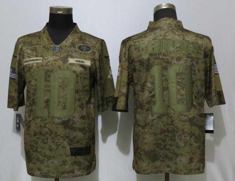 Nike 49ers 10 Jimmy Garoppolo Camo Salute To Service Limited Jersey,We sell and wholesale Nike 49ers 10 Jimmy Garoppolo Camo Salute To Service Limited Jersey on line form chian!